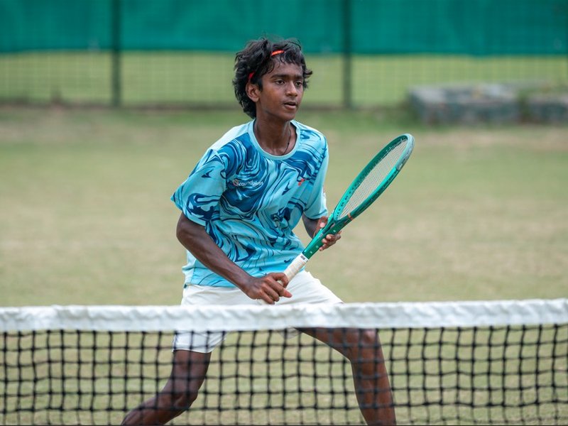 Puneeth Manohar crowned doubles champion at U-14 Super Category event (49th Internationale Deutsche Tennismeisterschaften U-14)  in Duren, Germany. Photo credit: RGTA