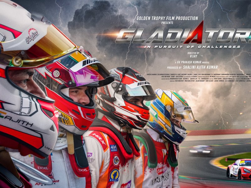 Director Vijay's docu-film showcasing Ajith Kumar's efforts on race track titled 'Gladiators' (Photo: Golden Trophy Film Production LLP/X)