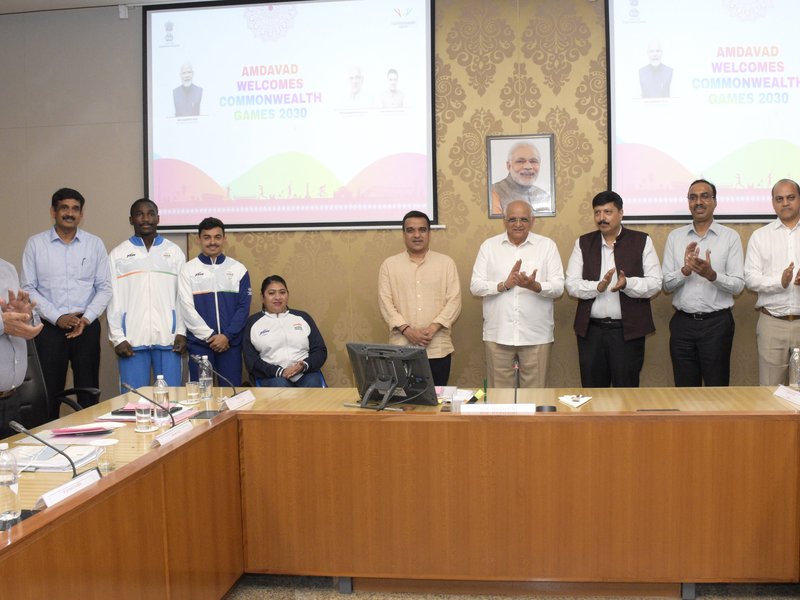 Gujarat CM Patel meets Glasgow delegation, receives CWG flag for Ahmedabad 2030