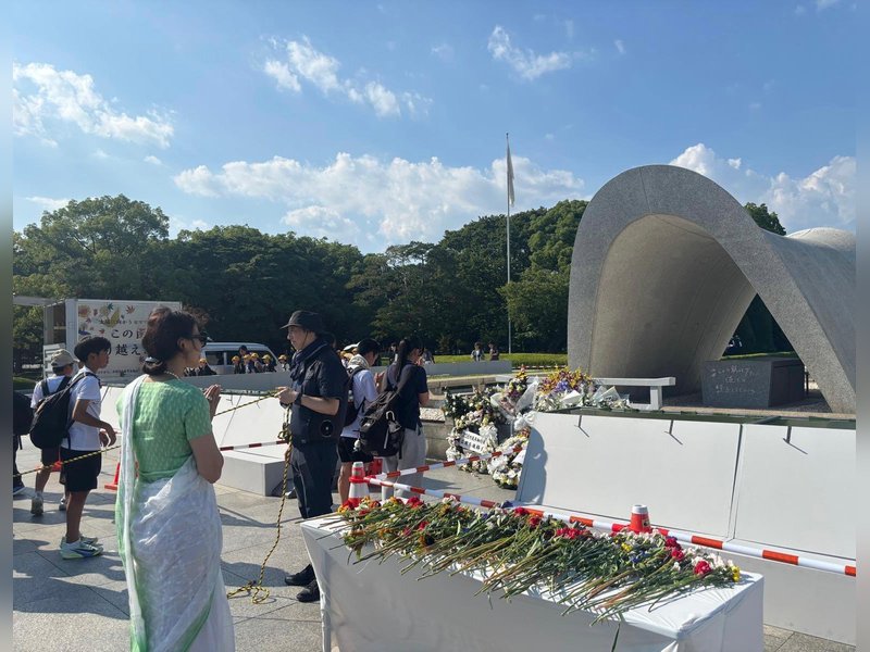 Japan: Indian envoy pays tribute to atomic bomb victims at Hiroshima Peace Memorial Park