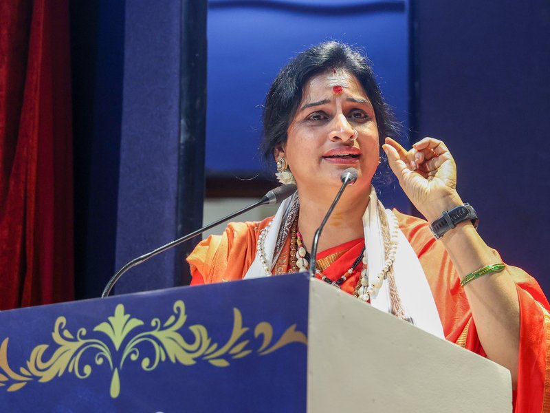 English education and national anthem must be introduced in madrasas: Madhavi Latha (Photo: IANS/Premnath Pandey)