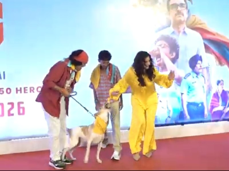 Raveena Tandon almost gets bitten by a dog on red carpet, actress keeps calm