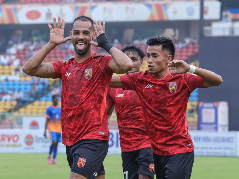Rodriguinho nets five in SC Delhi's seven-goal win over Defenders FC in Group C of the 135th Durand Cup at the Birsa Munda Stadium on Friday. Photo credit: Durand Cup