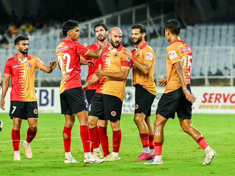 East Bengal FC outclass South United FC to keep QF hopes alive in the 135th Durand Cup at the Vivekananda Yuba Bharati Krirangan in Kolkata on Friday.  Photo credit: Durand Cup
