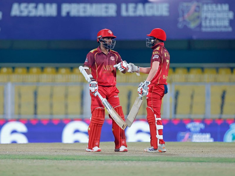 Sibsankar Roy, Barunjyoti Malakar guide Barak Legends to emphatic eight-wicket win over Charaideo Sunrisers in the Assam Premier League (APL) 2026 at the Assam Cricket Association Stadium in Guwahati on Friday. 