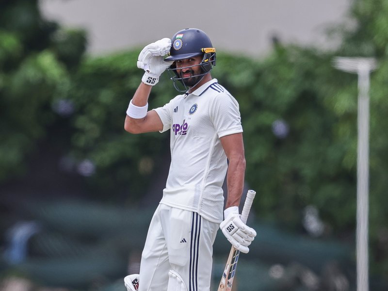 Padikkal hits unbeaten 142, stakes claim for number three spot in the warm-up clash (Credit: X/BCCI)