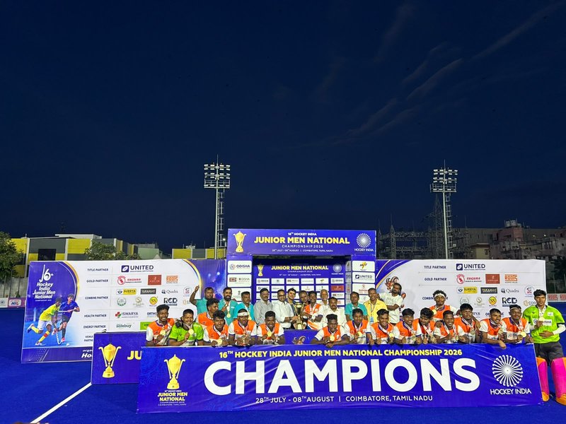 Odisha clinch 16th Hockey India Junior Men National Championship 2026 title (Credit:Hockey India)