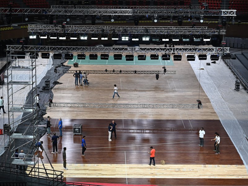 Indira Gandhi Indoor Stadium gets a thumbs-up from players ahead of the BWF World Championship 2026 to be held in New Delhi. Photo credit: IANS 