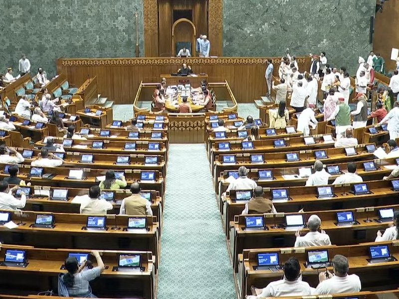 Lok Sabha adjourned till noon seconds after reconvening
