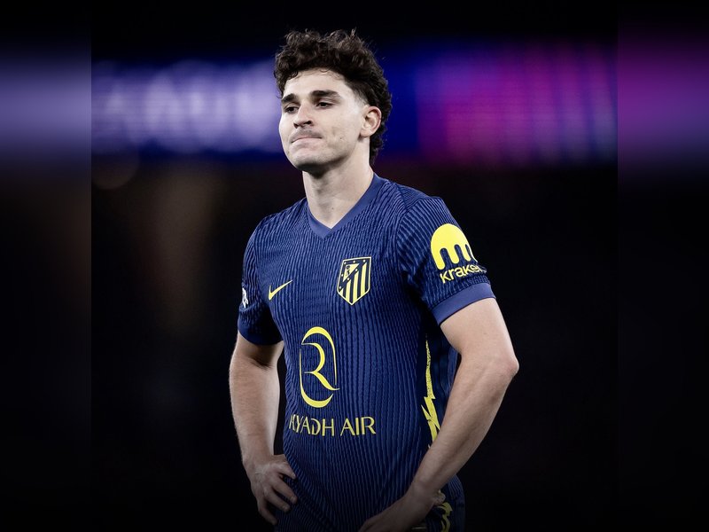 Atletico Madrid's Julian Alvarez reports for pre-season medical tests in Madrid on Monday. Photo credit: Atletico Madrid