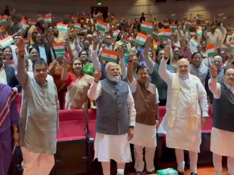 NDA's 'Mangal Milan' meet begins with 'Vande Mataram' slogans