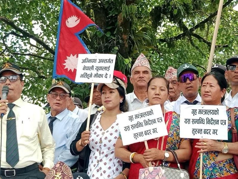 Nepali youths organise rally demanding entry into Indian Army as Agniveers