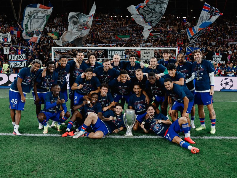 Kvaratskhelia, Doue help PSG retain UEFA Super Cup crown 