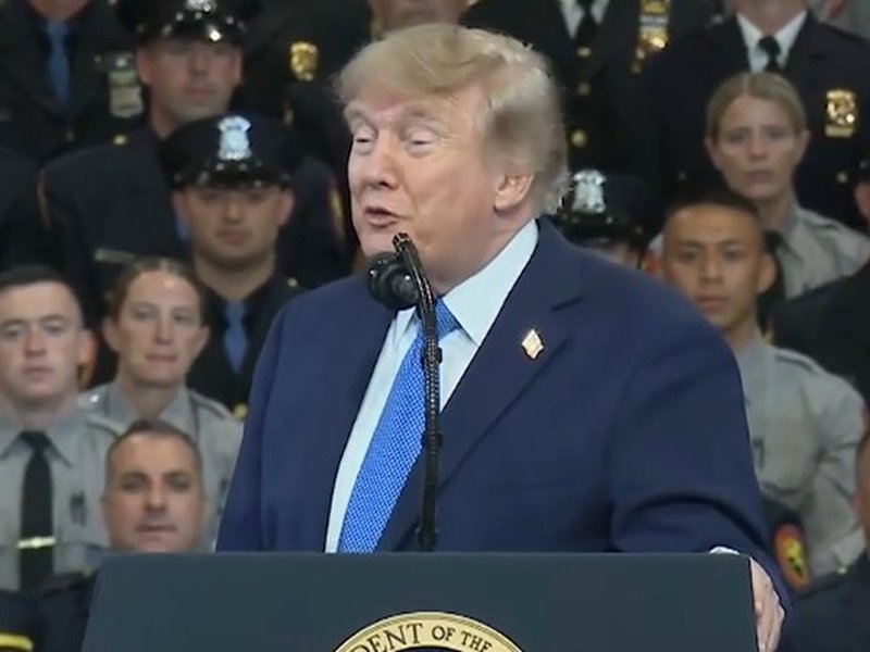 Trump claims historic fall in US violent crime