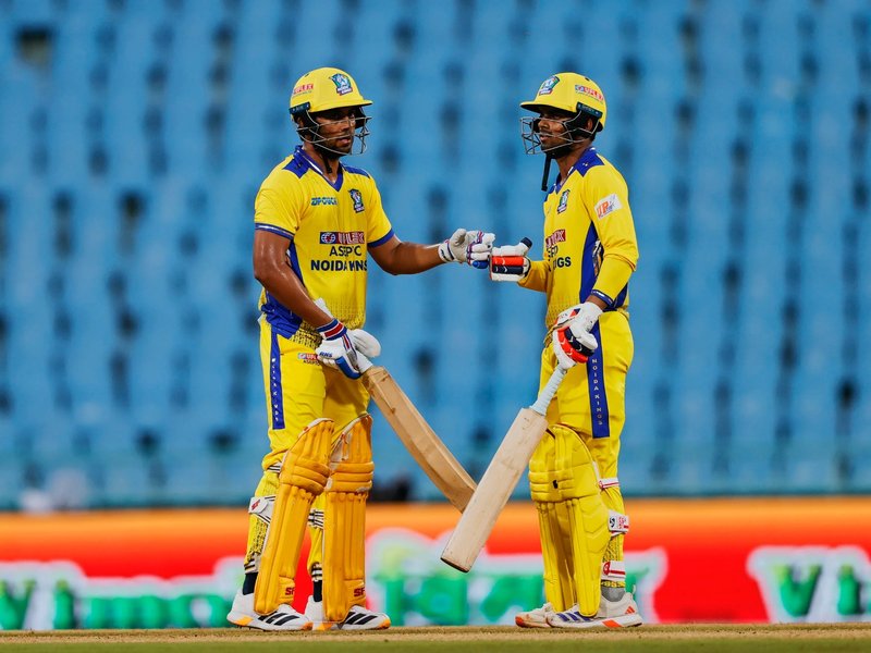Bobby Yadav, Kartik Siddhu script sensational rescue for Noida Kings as they beat Kanpur Superstars in a thriller at the Bharat Ratna Shri Atal Bihari Vajpayee Ekana Cricket Stadium on Saturday. Photo credit: UPT20 2026