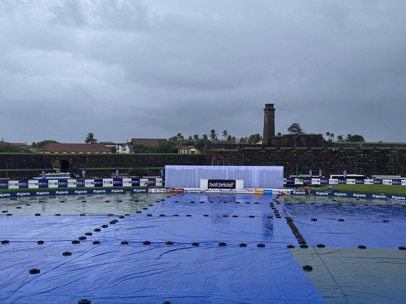 1st Test: Heavy rain forces early lunch on Day 2 in Galle
