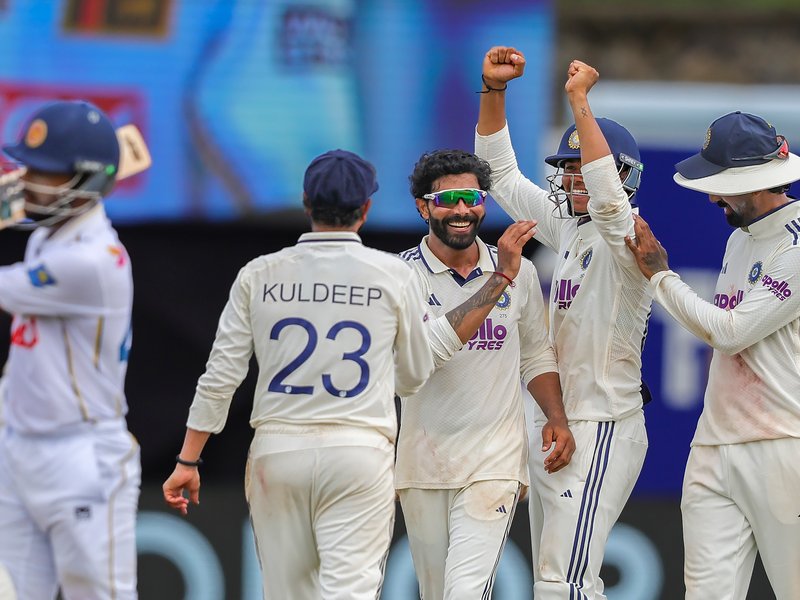 1st Test: Suthar, Jadeja star as India bowl out SL for 284, take 178-run lead despite Dinusha’s ton