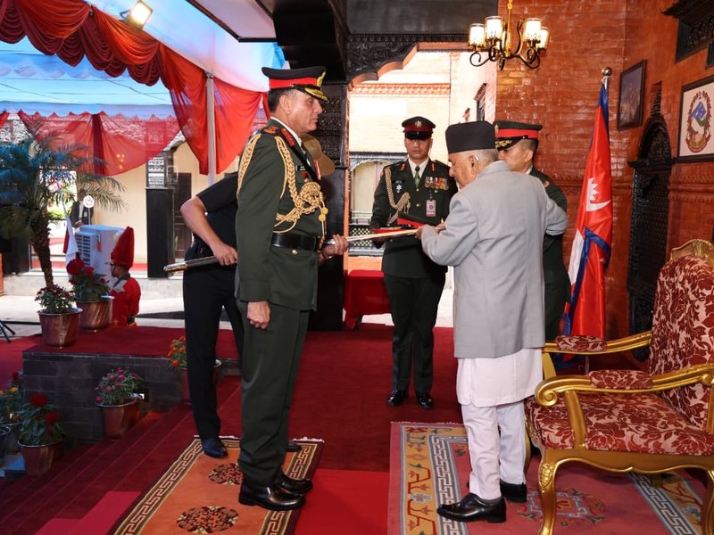 नेपाल के राष्ट्रपति ने जनरल धीरज सेठ को प्रदान की नेपाली ‘जनरल’ की मानद रैंक