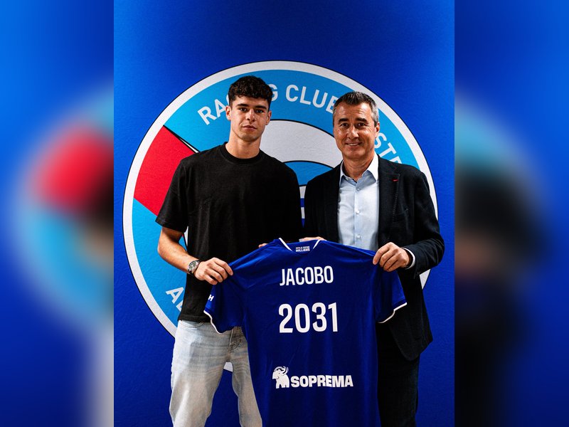 Youngster Jacobo Ortega sets Real Madrid youth system transfer record. Photo credit: RC Strasbourg/X