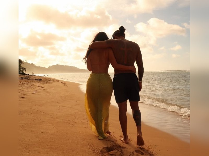 Kim Kardashian shares photos with Lewis Hamilton from ‘somewhere over the rainbow’