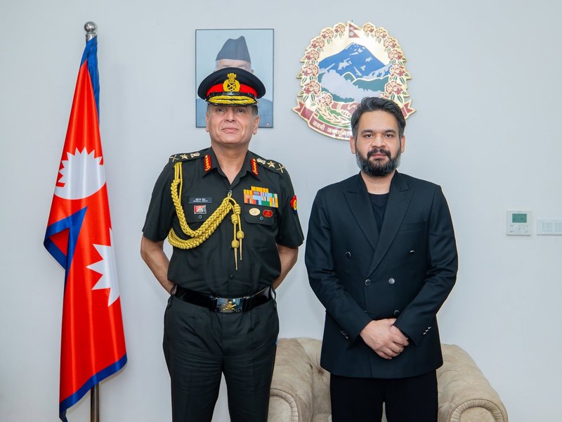 Indian Army Chief Dhiraj Seth calls on Nepal PM Balendra Shah