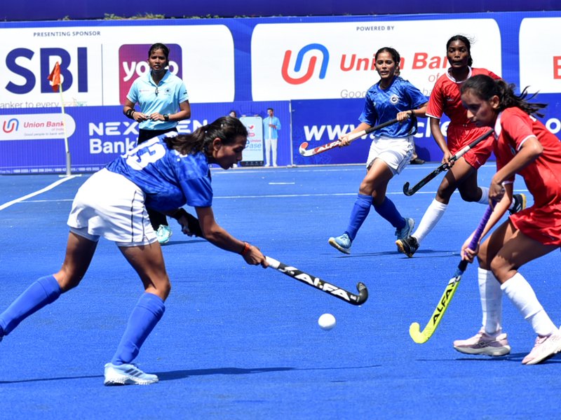 Chandigarh, Odisha, Madhya Pradesh and Manipur storm into quarterfinals at the 16th Hockey India Junior Women National Championship 2026 at the Maj. Dhyan Chand Hockey Stadium, Nehrunagar-Pimpri, near Pune on Tuesday. Photo credit: MHA