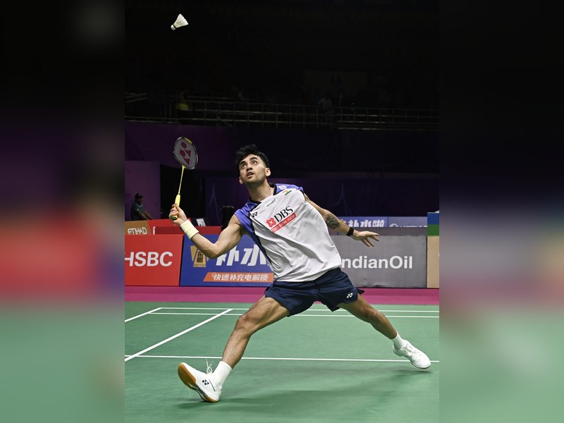 ‘I had to open up the game a bit more’, says Lakshya Sen explains tactical shift behind comeback win in the opening round of the BWF World Championship 2026 in New Delhi on Tuesday. Photo credit: IANS 