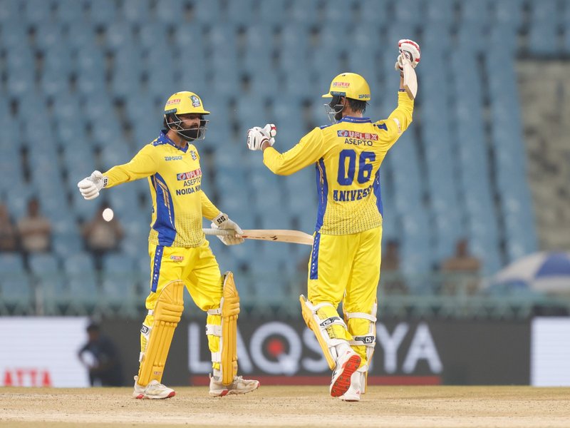 Anivesh Choudhary's last-over heroics lead Noida Kings to thrilling win over Gaur Gorakhpur Lions in the UP T20 League clash at the Ekana Stadium in Lucknow on Thursday. Photo credit: UPT20 League 