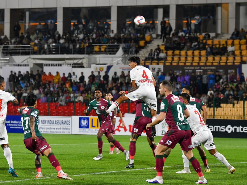 Mohun Bagan prevail on penalties over holders NorthEast United to set up Kolkata Derby final of the 135th Durand Cup at the Jawaharlal Nehru Stadium in Shillong on Thursday. Photo credit: Durand Cup