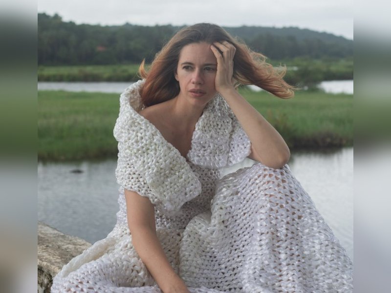 Kalki Koechlin ditches fabric as she dons dress made from plastic bags