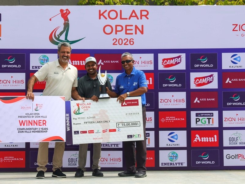 Golf: Mohd Azhar claims maiden title at Kolar Open (Credit: PGTI)
