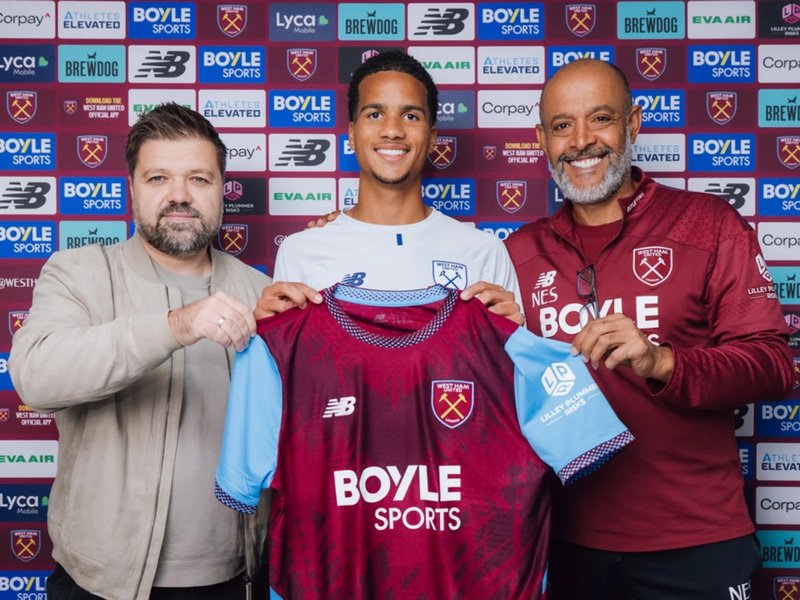 Divine Mukasa joins West Ham United on season-long loan from Man City (Image Credit: West Ham United)