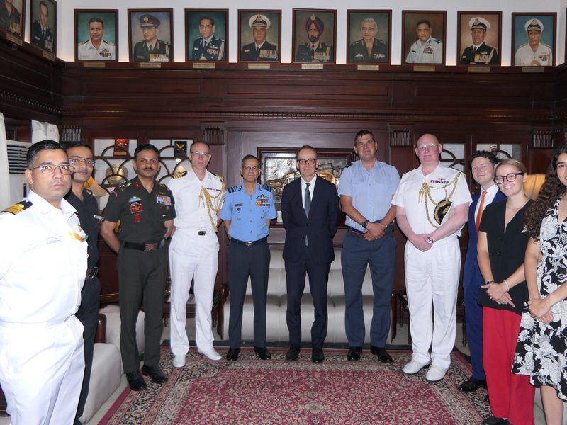 High-level UK delegation visits National Defence College
