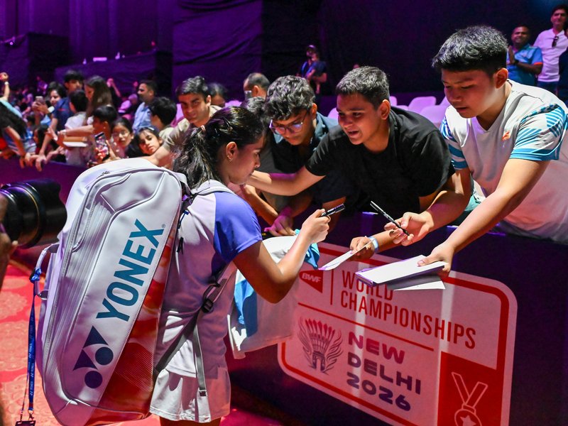 They are young; they will continue to play for a while, says coach Gopichand on Treesa Jolly and Gayatri Gopichand after the duo wins a historic bronze in the BWF World Champion 2026 in New Delhi on Saturday. Photo credit: IANS 