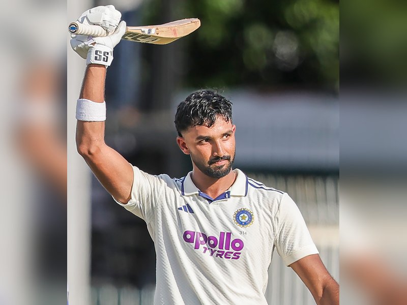 Devdutt Padikkal hits 117 as India reach 300/5 against Sri Lanka despite Asitha Fernando’s three-wicket haul on Day One of the second Test at the Sinhalese Sports Club (SSC) Ground on Sunday.  Photo credit: IANS