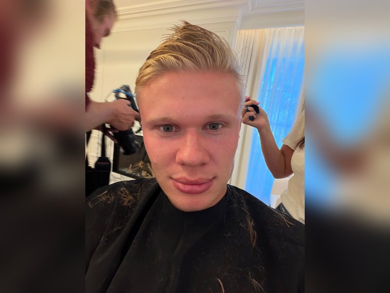 Erling Haaland unveils new look after trimming hair ahead of Premier League clash against AFC Bournemouth. Photo Credit: Haaland Instagram
