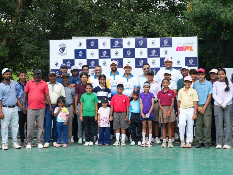 Junior golf clinic opens GC Open Caddie Welfare Championship at The Poona Club Golf Course in Pune on Sunday. Photo credit: ATRI Mumbai Garudas GC