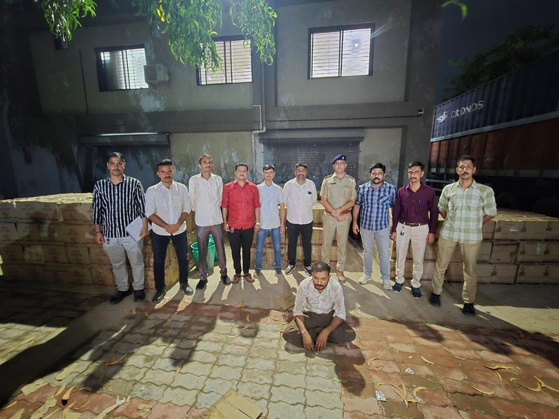 Gujarat: 1,200 boxes of liquor, valued at Rs 1.11 crore, seized from a container on highway