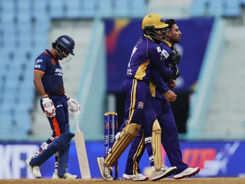 Mohammad Saif's 89 secure 14-run DLS win for Lucknow Falcons over Kashi Rudras in Season 4 of the UP T20 League at the Bharat Ratna Shri Atal Bihari Vajpayee Ekana Cricket Stadium in Lucknow on Monday. Photo credit: UPT20
