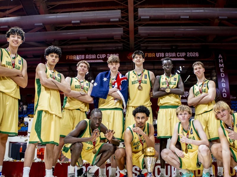 Indian Olympic Association (IOA) congratulates Australia for winning the title in the FIBA U18 Asia Cup 2026 at the Veer Savarkar Indoor Stadium in Ahmedabad. Photo credit: BAI