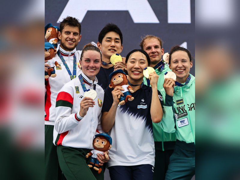 South Korea wins mixed relay gold at Modern Pentathlon World Championships in Guiyang, China, on Tuesday. Photo credit: UIPM - World Pentathlon