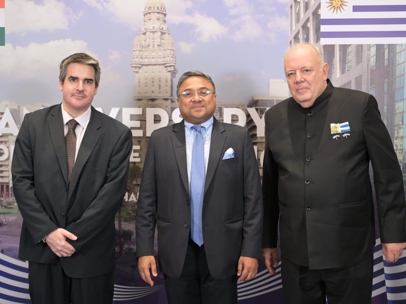 MEA Secretary attends Uruguuay's National Day celebrations, reaffirms commitment to strengthen ties