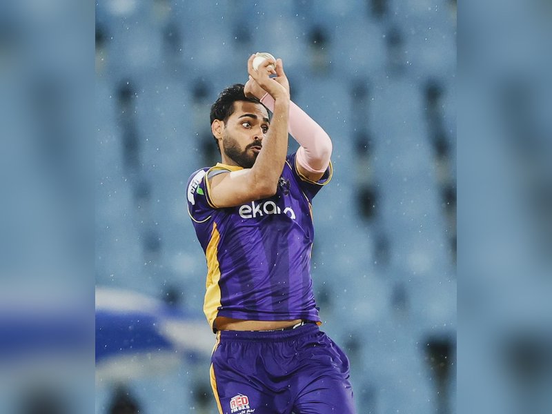 Bhuvneshwar Kumar stars as Lucknow Falcons make it 3 wins in a row in the UP T20 League 2026 at the Bharat Ratna Shri Atal Bihari Vajpayee Ekana Cricket in Lucknow on Tuesday. Photo credit: UPT20