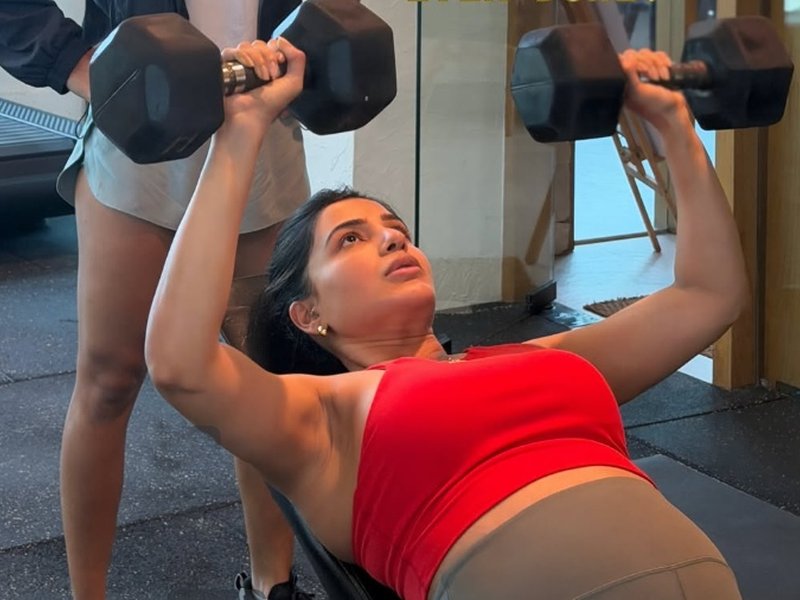 Samantha Ruth Prabhu shares a glimpse of her pregnancy workout: ‘Training looks a different these days’