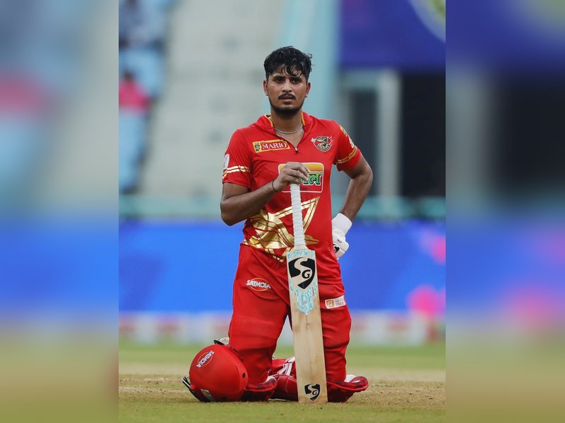 Gorakhpur Lions snatch thrilling DLS win over Kanpur Superstars despite Adarsh’s ton via DLS Method in a rain-curtailed UP T20 League encounter in Lucknow on Wednesday.  Photo credit: UPT20 League