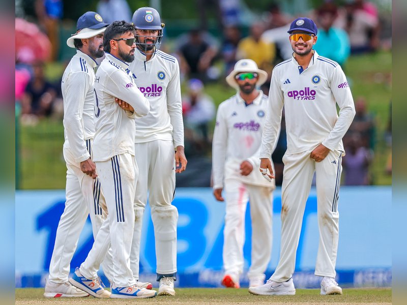 Sri Lanka fight back against India to reach 229/4 before rain ends Day 4 early in the second Test at the Sinhalese Sports Club Ground in Colombo on Wednesday. Photo credit: IANS