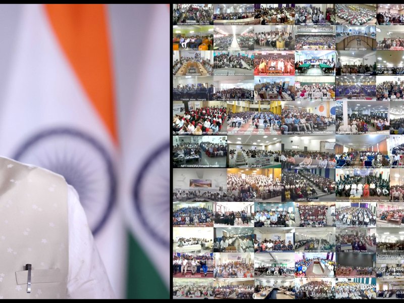 Prime Minister Narendra Modi outlines vision for a sporting Viksit Bharat at Khelo India Dialogue on Thursday. Photo credit: IANS