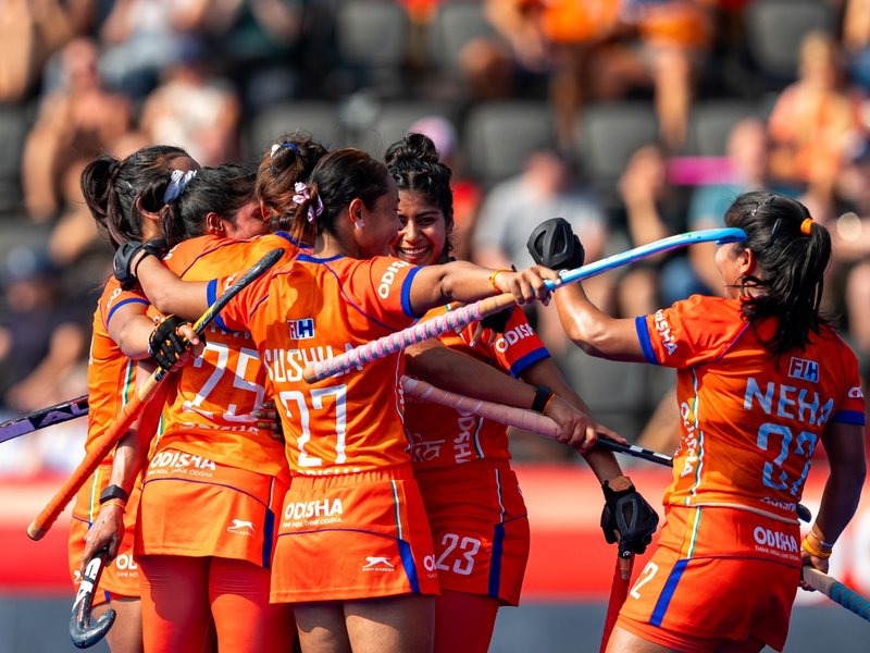 Indian women's team beats Germany 3-1 for best finish since 1974 . Photo credit: Hockey India