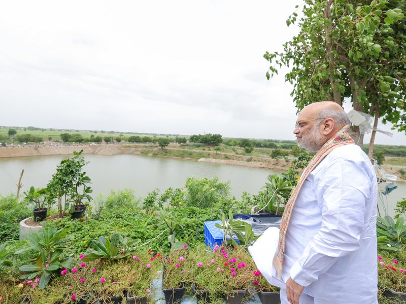 HM Amit Shah inaugurates 'Gujarat Gaurav Sarovar' in Amreli, highlights water conservation