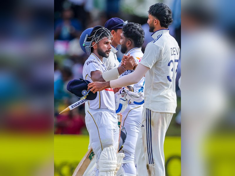 Sonal Dinusha’s unbeaten 133 helps Sri Lanka seal hard-fought draw against India in the second Test at the SSC Ground on Thursday. Photo credit: IANS  